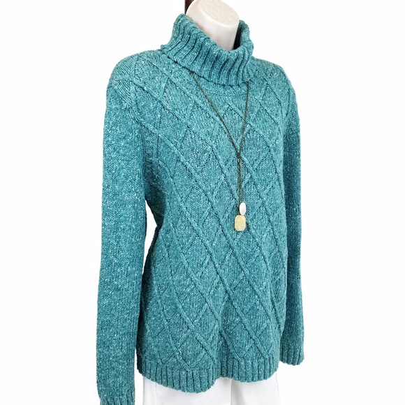Jones New York Sweaters - Jones New York diamond knit turtleneck sweater